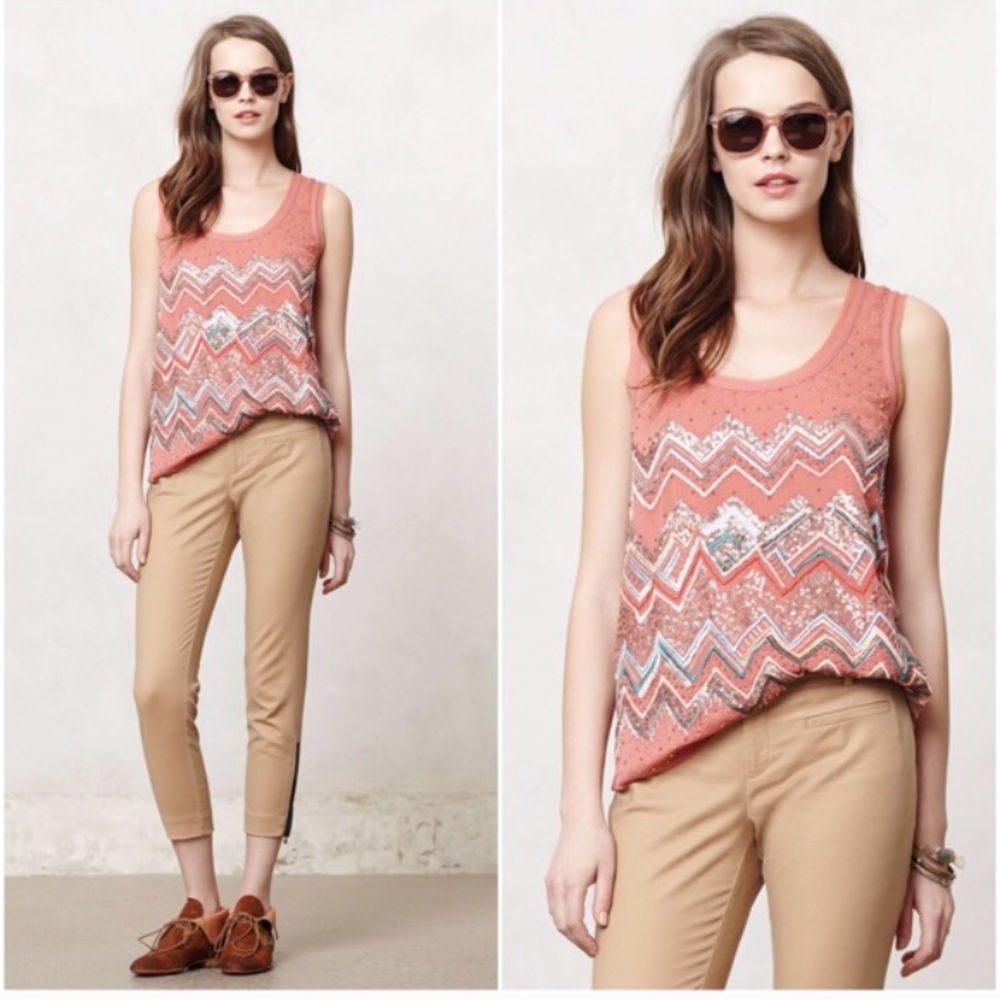 Anthropologie Embellished Tank